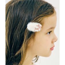 アプレ レ クール(apres les cours)のファーリボンヘアクリップ