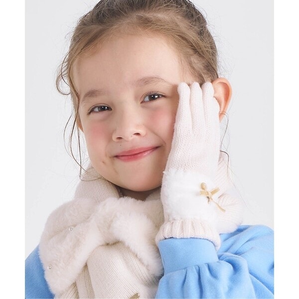 リボンファー手袋 | アプレ レ クール(apres les cours) | マルイ