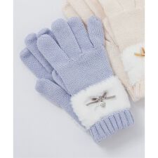 アプレ レ クール(apres les cours)のリボンファー手袋