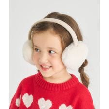 アプレ レ クール(apres les cours)のハートファーイヤーマフ