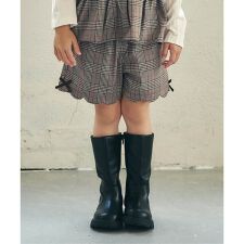 アプレ レ クール(apres les cours)の【リンク】サイドリボンスカラップショートパンツ  ショート丈