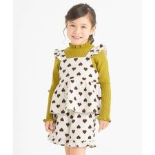 ハート・フラワージャガードビスチェ&フリルショートパンツセット ショート丈