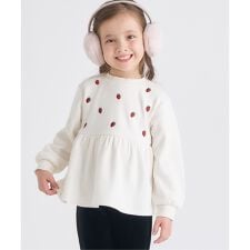 アプレ レ クール(apres les cours)のWEB限定 裏シャギーペプラム刺繍トレーナー