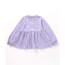 アプレ レ クール(apres les cours)のWEB限定 裏シャギーペプラム刺繍トレーナー