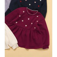 アプレ レ クール(apres les cours)のWEB限定 裏シャギーペプラム刺繍トレーナー