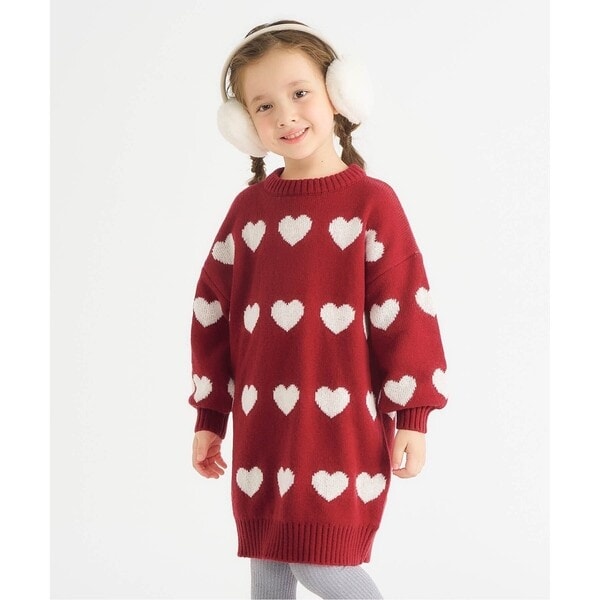 WEB限定 フラワー・ハートニットワンピース | アプレ レ クール(apres