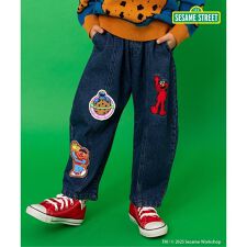 WEB限定  セサミストリート ワッペンパンツ  10分丈