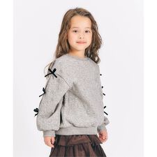 袖リボンキルトトレーナー