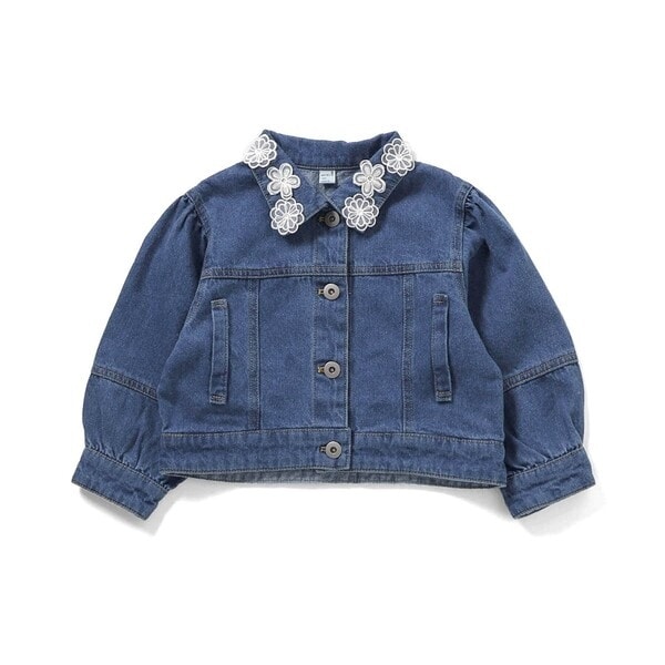 レースモチーフショートデニムジャケット | アプレ レ クール(apres