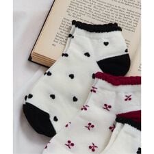 お花・ハート・さくらんぼ柄ショートソックス