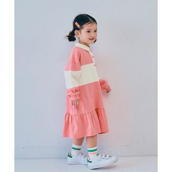 ギンガムチェックワンピース＆メロウトップスセット_ジュニア対応