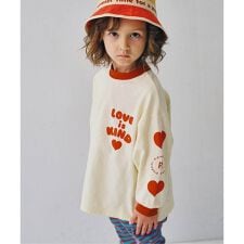 ハートデザイン長袖Tシャツ