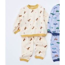 恐竜・車柄パジャマ  10分丈