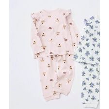 花・ケーキ柄パジャマ  10分丈