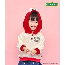 セサミストリート モチーフ付きパーカー