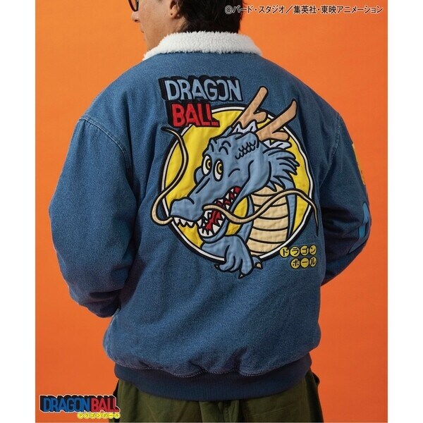 BREEZE ドラゴンボールコラボ デニムボアジャケット Lサイズ 大人サイズ リンク】ドラゴンボールコラボ デニムボアジャケット(大人サイズ
