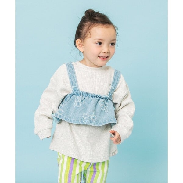 フラワープリントデニムビスチェ サイズ3 フラワーデニムビスチェ | ブリーズ(BREEZE) | マルイウェブチャネル