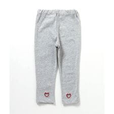 ハート刺繍レギンス  9分丈