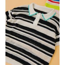 I'm Jelly ボーダーニットポロ