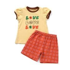 【リンク】カラフルポップパフスリーブパジャマ