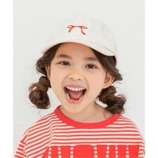 リボン刺繍キャップ