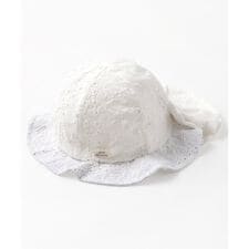 リボン付きレースベビー帽子
