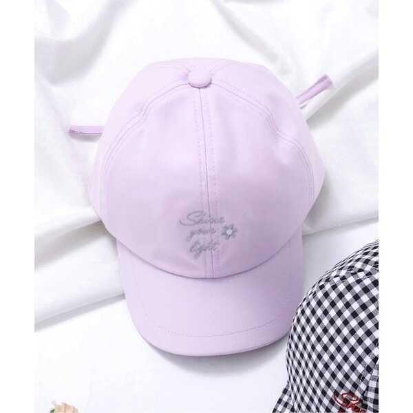 後ろリボンロゴ刺繍キャップ