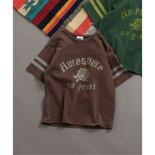 フットボール製品染め5分袖Tシャツ