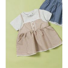 チェックドッキングTシャツ