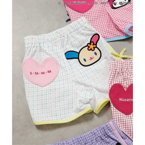 サンリオキャラクターズ フェイスポケットパンツ ショート丈