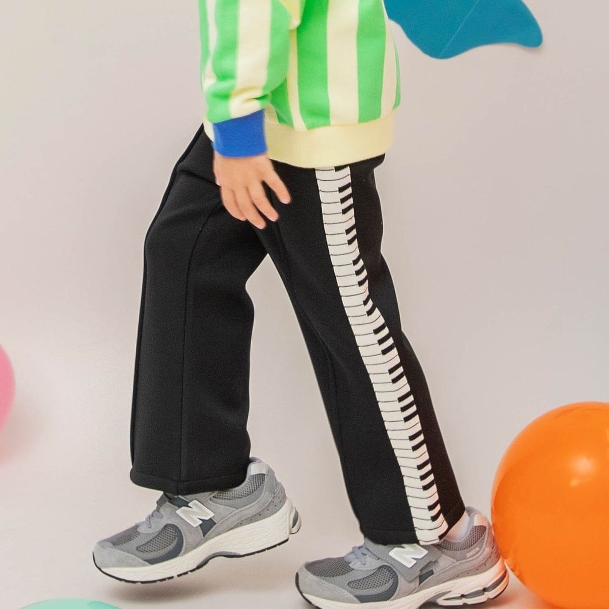 BIT'Z ジャガードライントラックパンツ 10分丈