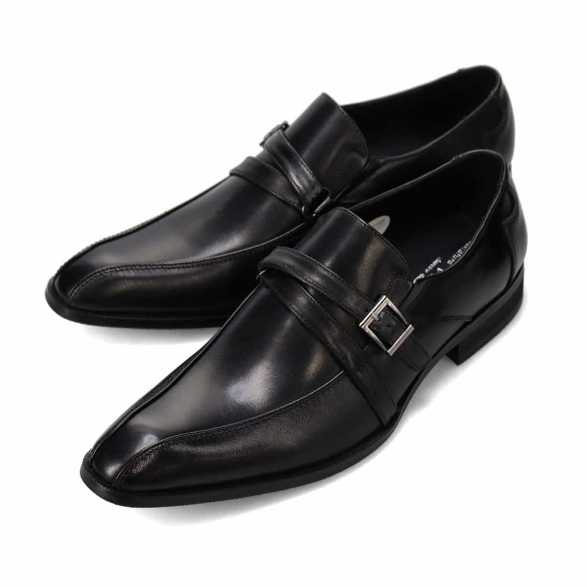 Brewick ブラック ダブルモンクストラップ BL】ダブルモンクストラップ シューズ ブラック 牛革(LWG) マッケイ