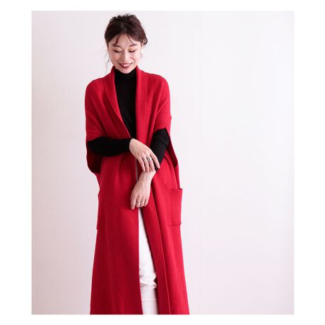 色鮮やかなニットロングジレ レディース ファッション アウター ジレ レッド ロング丈 秋 冬 サワアラモード Sawa A La Mode Mode 6729 ファッション通販 マルイウェブチャネル
