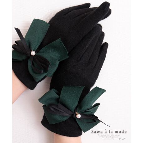 レディースファッション 小物 グローブ 手袋 ブラック 裏起毛 サワアラモード Sawa A La Mode Mode 6549 ファッション通販 マルイウェブチャネル