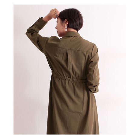 レディース ファッション ワンピース トレンチ風 長袖 秋 冬 緑 サワアラモード Sawa A La Mode Mode 6805 ファッション通販 マルイウェブチャネル