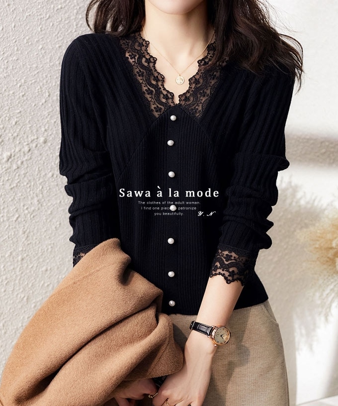 ★M&S Collection テクスチャーツイストネック 淑女ワンピ★ AM8926EW08692_1_l.jpg