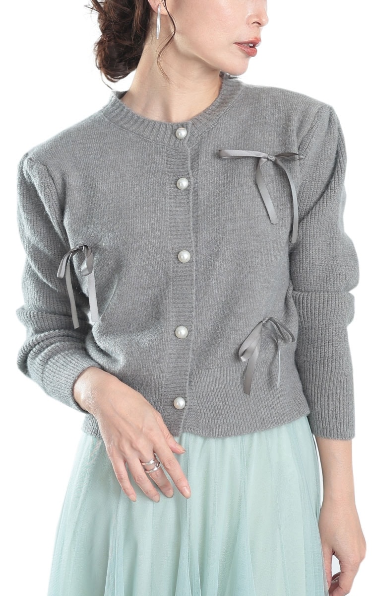 2WAYビジューツイードパターンKnit CDTOP | リエンダ(rienda