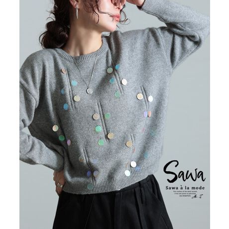 [^:SAWA-9791]X̃lÎ悤߂AƑ傫ȃXpR[ۓIȃjbgZ[^[BN[lbN̎񌳂ŏ_炩ȈۂvXAnClbNȂǂ̏d˒ɂDBZ߂̏䊴ŋrʂ𑣂AƂ͋CɁBpxɂĐFςXpR[́AI[̂悤ȐFʂ؂₩vXAf͂߂Ă܂BƗh\VGbgɁBLkɂDꂽjbgnŃANeBuȓX[YɁB