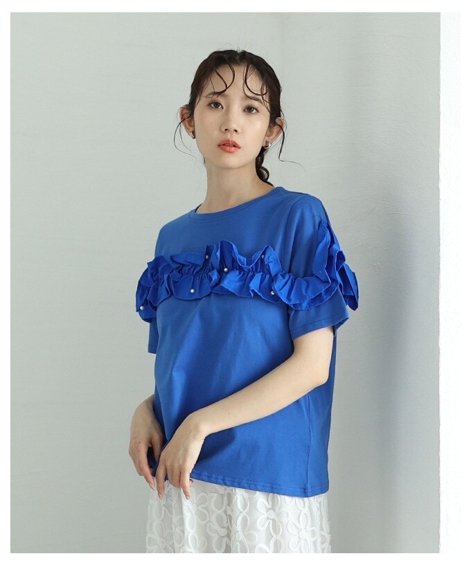 レディース 売れ筋商品|||トップス カットソー ブラック 黒 ホワイト 白 半袖 バルーン チュール 夏 夏服 春 春服 大人可愛い きれいめ 30代 40代 50代 女性 サワアラモード Sawa a la mode レディース トップス カットソー ブラック 黒