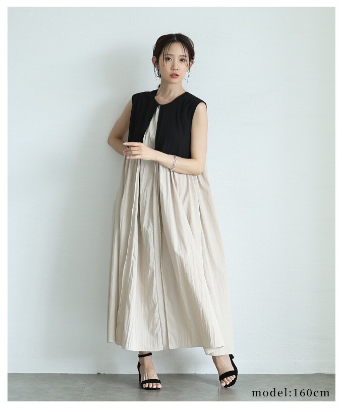 ワンピース】 ワンピ 夏 夏服 ノースリーブ 黒 ブラック 紺