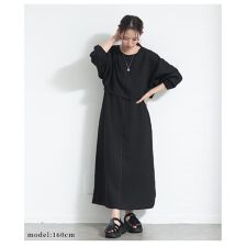 サワアラモード(sawa a la mode)の【セットアップ】 トップス ワンピース 黒 ブラック ライトグリーン ノースリーブ 長袖 セット 夏