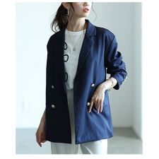 サワアラモード(sawa a la mode)の【アウター】 ジャケット ブレザー テーラード ダブル 長袖 金ボタン ネイビー 紺 春 秋 冬