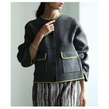 サワアラモード(sawa a la mode)の【カーディガン】 ニット レディース トップス ノーカラー 長袖 秋 冬 カジュアル 無地