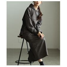 サワアラモード(sawa a la mode)の【セットアップ】 トップス トレーナー プルオーバー スカート 2点 チャコール ダークカーキ 秋服