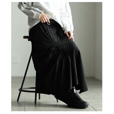 【スカート】 レディース スカート ロング タック モード アシンメトリー 春 夏 秋 冬