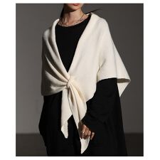 【小物】 ストール ニット トライアングル 三角型 ショール 羽織り 無地 レッド ホワイト グレー