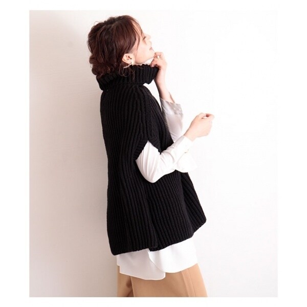 リブ編み ブラック ニットベスト MOUSSY ブラック リブ編み ニットベスト - メルカリ