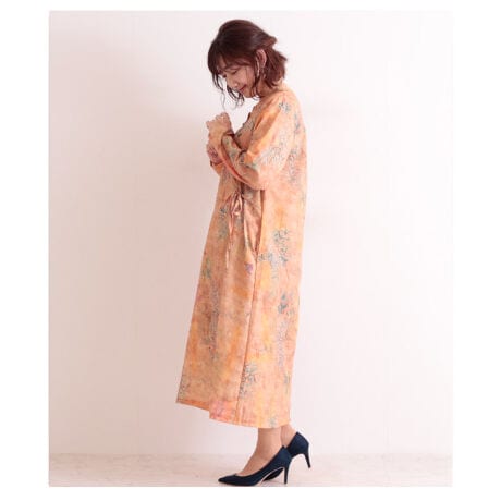 オリエンタル模様のチャイナ風ワンピース レディース ファッション マオカラー 総柄 チャイナ風 サワアラモード Sawa A La Mode Mode 6648 ファッション通販 マルイウェブチャネル