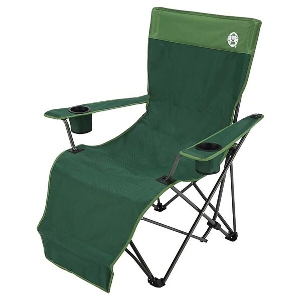 【美品】Coleman グリーン キャンプチェア Coleman コールマン チェア 耐荷重136kg クアッド 緑 屋外用