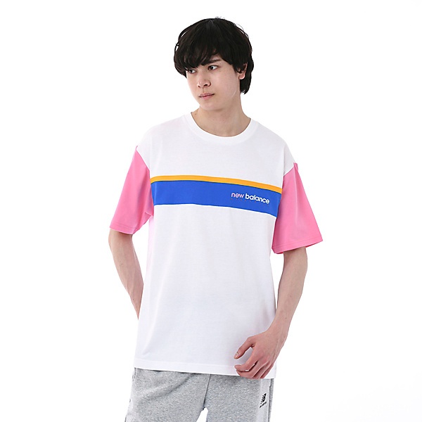 ﾒﾝｽﾞｱﾊﾟﾚﾙ NB ATHLETICS アンプリファイドリニアロゴTシャツ